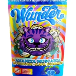 Blue Razz Wunder Amanita Muscaria Mushroom + Kava Gummies 2500mg