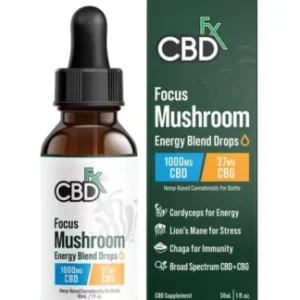 CBDfx Focus CBG + CBD Blend Mushroom Tincture 1000mg 30ml