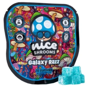 Galaxy Razz Nice Shrooms Mushroom Gummies 15ct 75g
