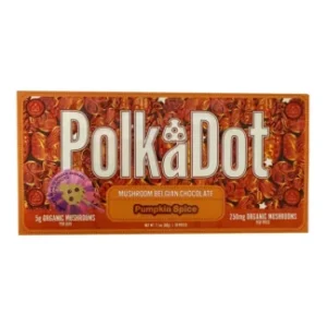 Pumpkin Spice PolkaDot Magic Mushroom Belgian White Chocolate 250mg Per Piece